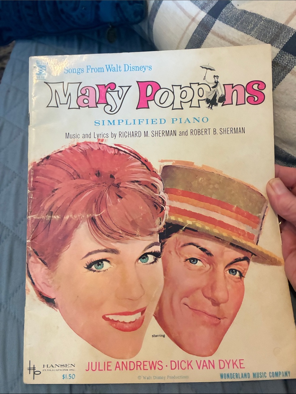 Vintage Mary Poppins Simplified Piano Songbook - Julie Andrews (Pink)